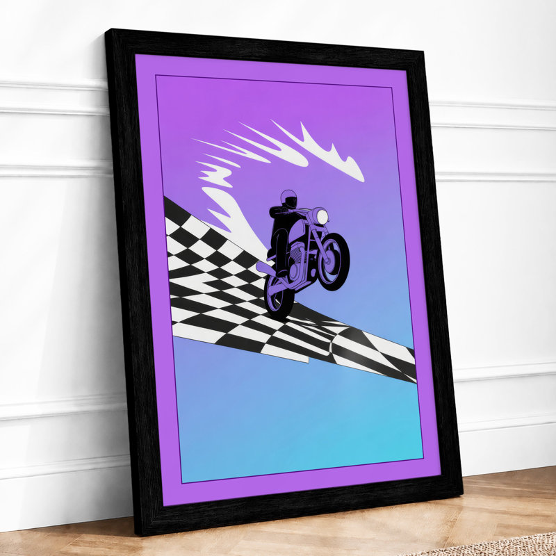 Stunt Rider Ascent Modern - Framed Print, A1 - 84.1 x 59.4 cm, Black