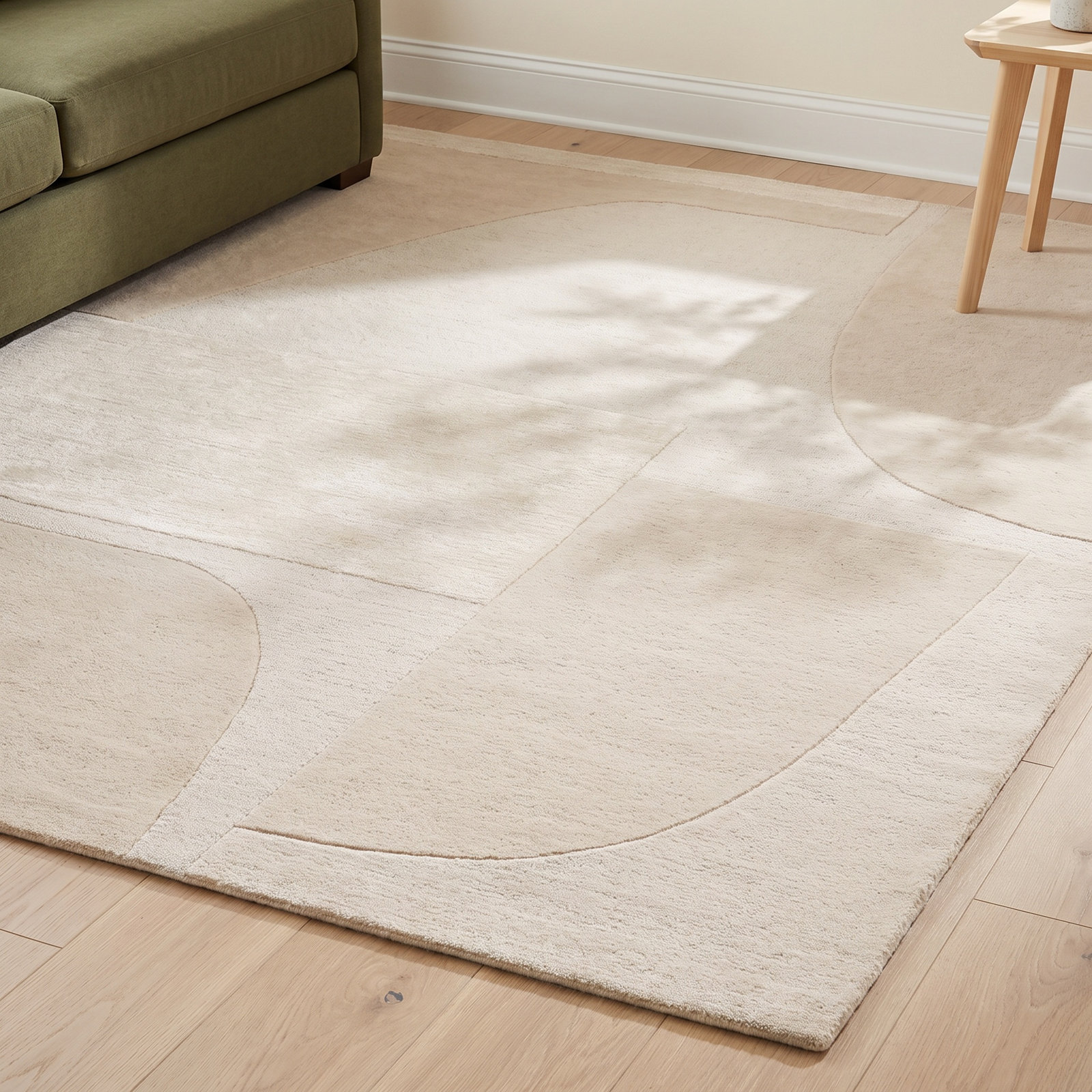 Martella Hand-Tufted Geometric Wool Rug, Rectangle 8' x 10'