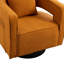 Fauteuils pivotants modernes, cuir bouclé caramel, piètement en métal, pour salon contemporain