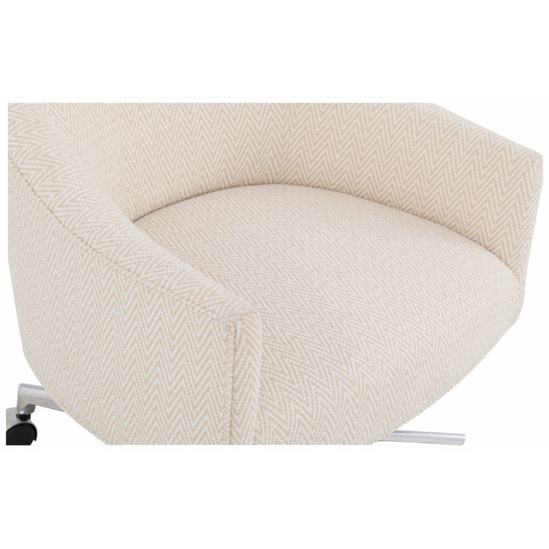 Avery Leather Desk Chair, Polypropylene / Olefin, 8794 Parchment