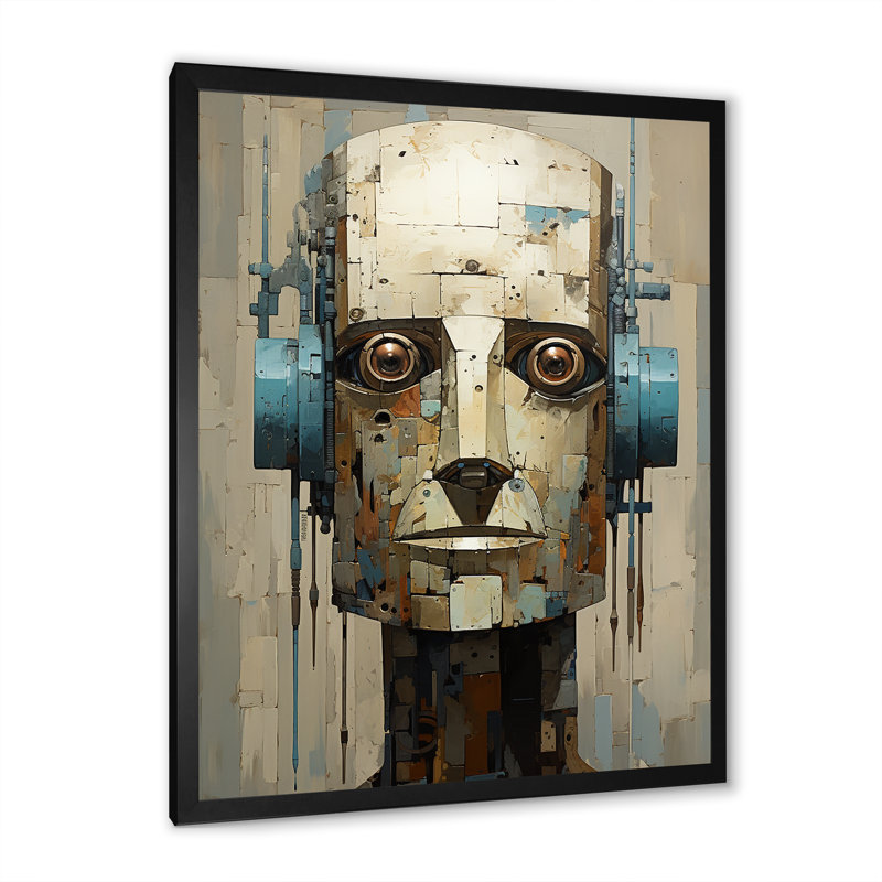 «The Art Of Robotics I» sur toile, Cadre simple noir, H 40 po x l 30 po x P 1,5 po