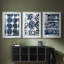 Indigo Memory I - reproduction sur mesure encadrée de qualité supérieure mate - 3 pièces-1636078279-1636078283