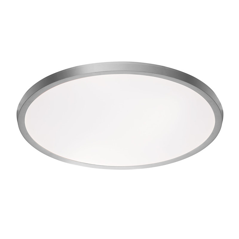 Argo Ultra-Slim Brushed Nickel LED Flush Mount, 19" Indoor/Outdoor