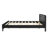 Pine Solid Wood King Size Bed, Solid And Stable, No Box Spring Needed, Black Color