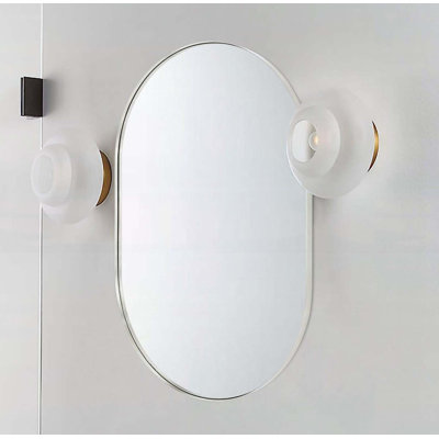 Élégant miroir ovale en métal