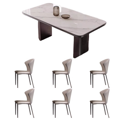 Light luxury designer home dining table and chair