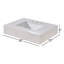 Plateau de meuble-lavabo simple 30 po blanc Aosta avec lavabo