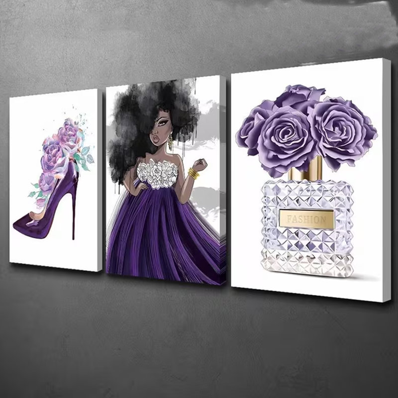 3 Piece Wrapped Canvas Print, 60 cm H x 120 cm W