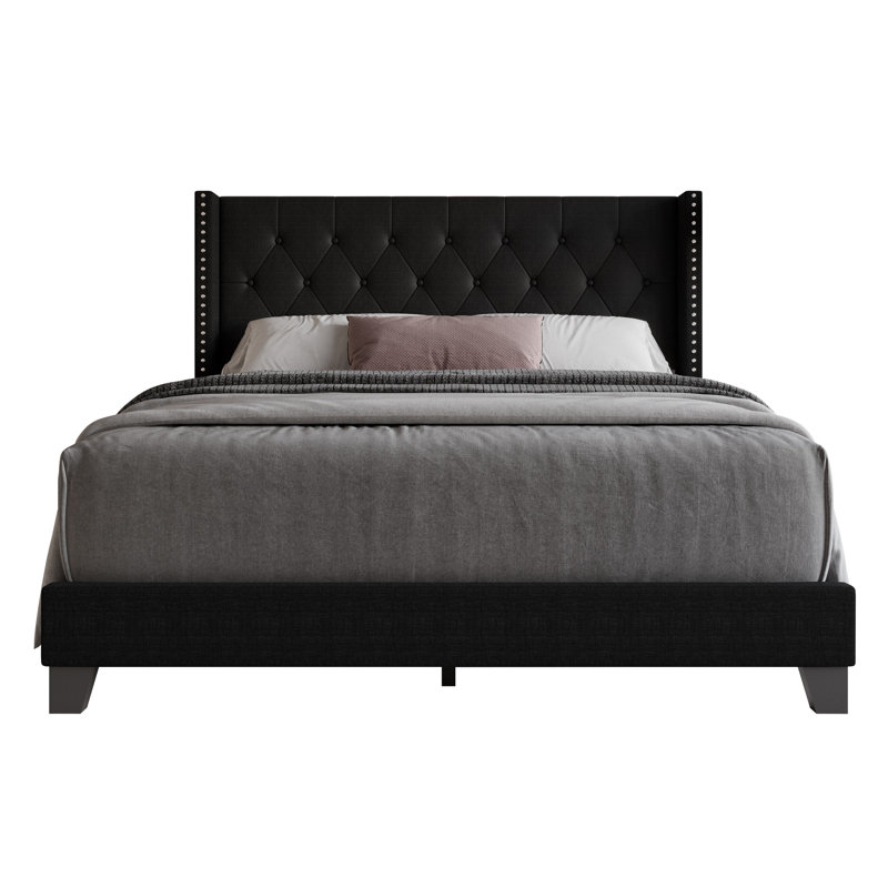 Ameire Upholstered Wingback Bed
