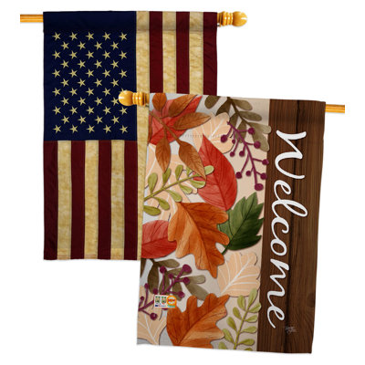 Double Sided 40'' H x 28'' W Polyester House Flag