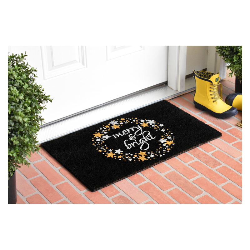 Tapis d'extérieur antidérapant Kit Star Holiday Greeting 29 po x 17 po