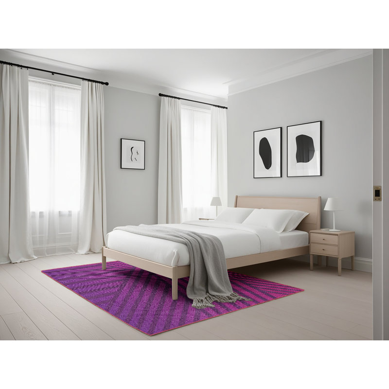 Tapis mauve Power Loom, Rectangle 5 pi x 7 pi