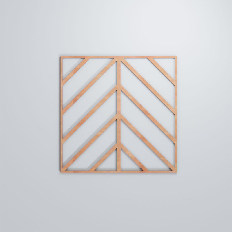 Panneaux muraux en bois Genoa, Cerise, H 15 3/8 po x l 15 3/8 po x P 1/4 po