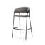 Chaise de bar 30 po en tissu gris et noir