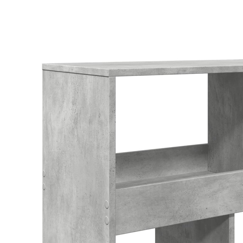 Angelinne 100cm W Bookcase, 187.5cm H x 100cm W x 33cm D, Concrete grey