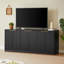 67-Inch Modern Wavy Sideboard,Curved Contour Design Storage Cabinet, 6-Door Cabinet With Storage Function