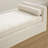 Modern Chenille Upholstered Slipcovered Bench With Two Pillows-1943478588