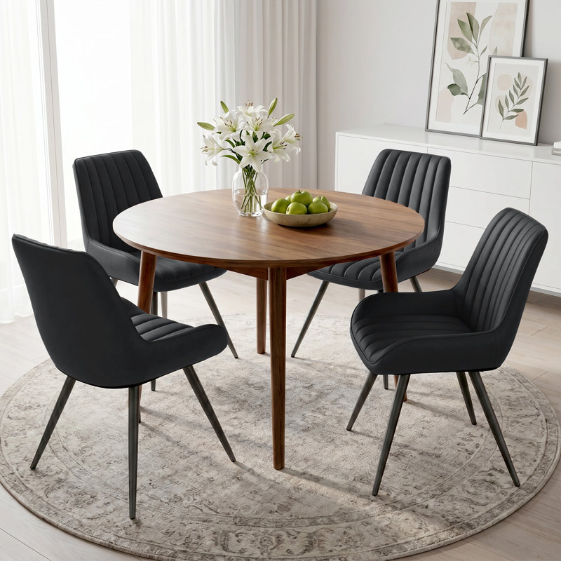 Chaises de salle à manger modernes, tissu d'ameublement en tissu Tech avec un design élégant, rembourrage au niveau du canapé, adapté aux animaux de compagnie, résistant aux égratignures durable, pour la cuisine, la salle à manger ou le bureau personnel