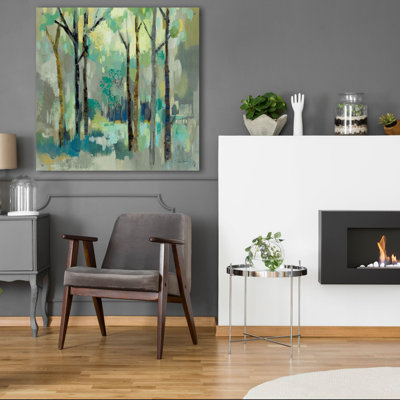 «Romantic Forest Neutral» par Silvia Vassileva, art mural en verre acrylique