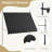 Outdoor manual retractable awning with support pole bracket-596388071