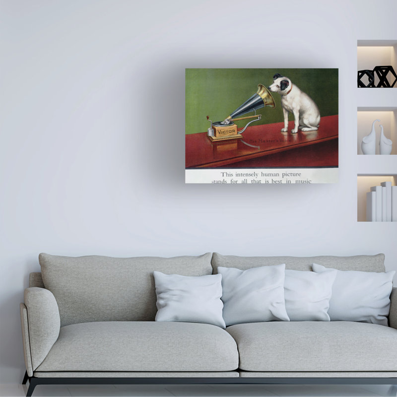 Francis Barraud, Victor Gramophone, Fromthe Theatre, C.1910, art sur toile, H 35 po x l 47 po