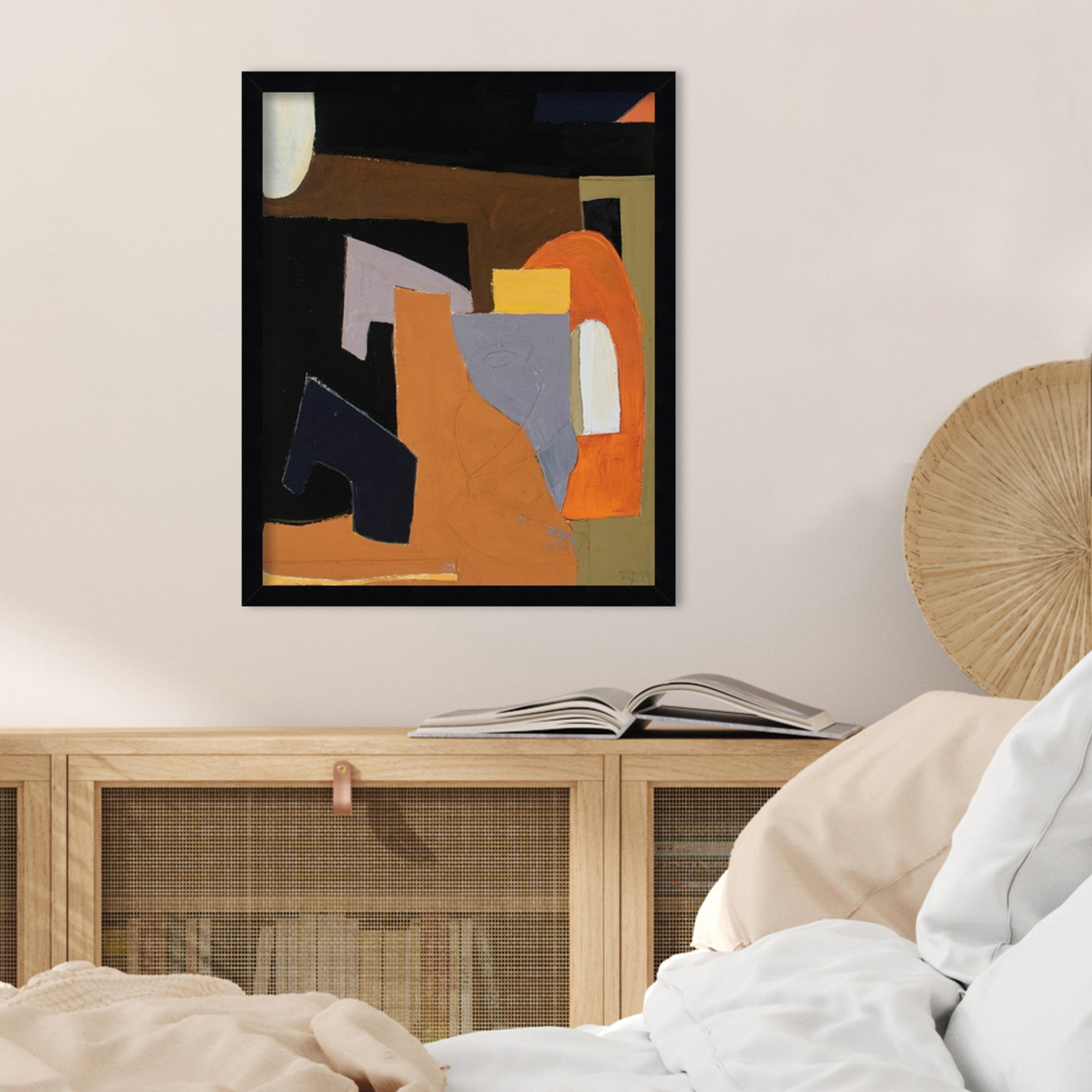The Olive Press Room by Solano Wood Framed Wall Art Print, Black, 21" H x 17" W