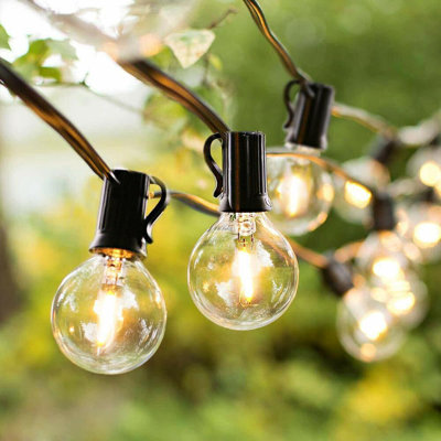Naly Outdoor Led Solar Powered 30-Bulb Globe String Light 