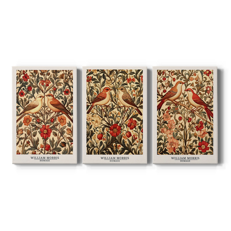 Série de pièces murales sur mesure de la collection CCIV de Wm Morris - 3 pièces, H 12 po x l 24 po
