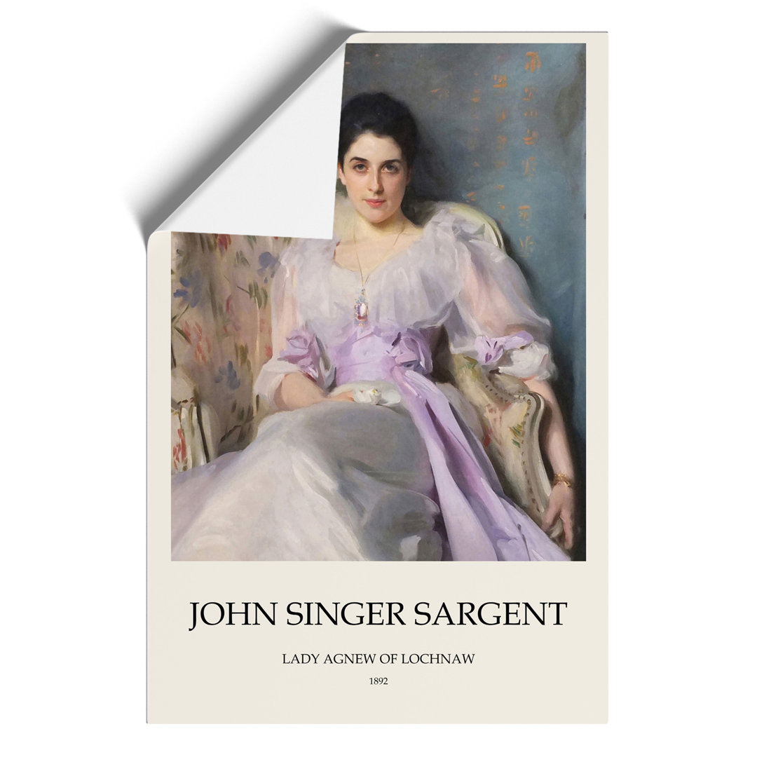 Lady Agnew of Lochnaw by John Singer Sargent - Unframed Painting