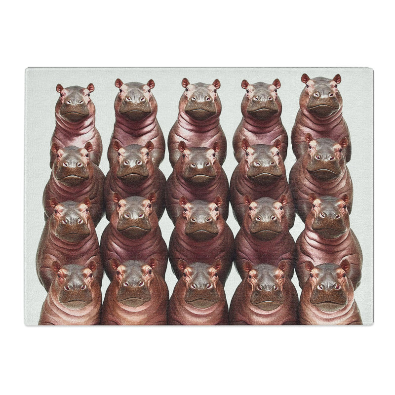 Hippos Vol.2  Glass Chopping Board