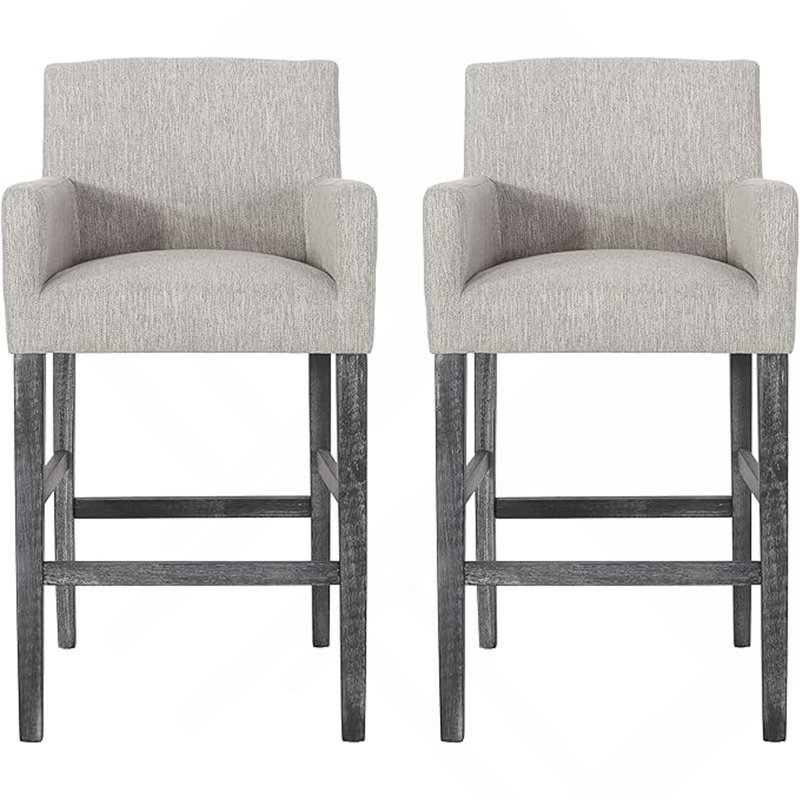 Tabourets de comptoir rembourrés de 30,5 pouces, Gris clair, 1