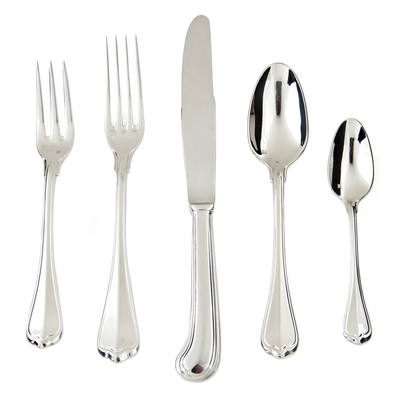 San Marco 5 Piece 18/10 Stainless Steel Flatware Set, Service for 1