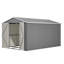 Remise verrouillable en métal sécurisée - grand rangement extérieur avec cadre en aluminium, remise à outils de jardin durable pour la cour, le patio, la pelouse, gris-124385940