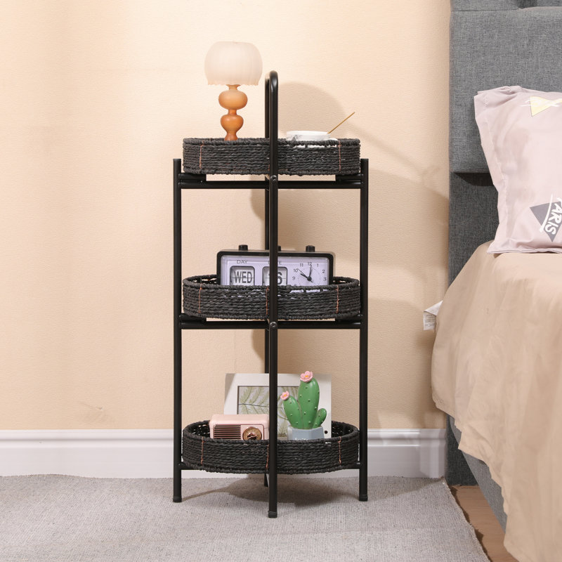 11.8cm W Metal Bedside Table