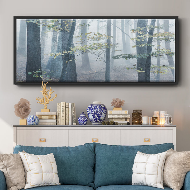 Chalky Misty- Framed Canvas, 24" H x 60" W