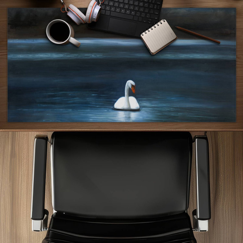 Beautiful swan - 15.75"x31.50" Desk mat