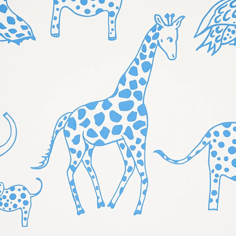 Jungle Jubilee Wallpaper, Blue