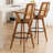 Modern Swivel Upholstered Cane Back Counter & Bar Stool-912329340-912329281