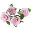 Ensemble de 4 rondelles de serviettes en soie rose faites à la main
