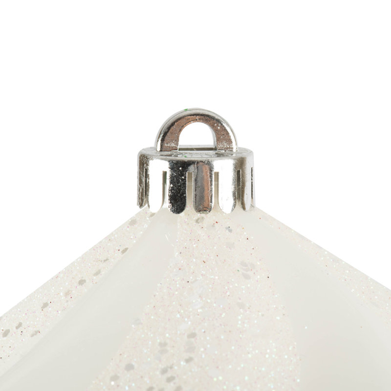 Ornement de Noël Swirl Diamond, Blanc