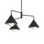 Ireland 3 Light Metal Geometric Chandelier-2042363919