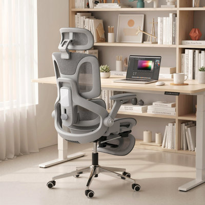  Ergonomic Office Chair, Mesh Desk Chair with Lumbar Support, Footrest
