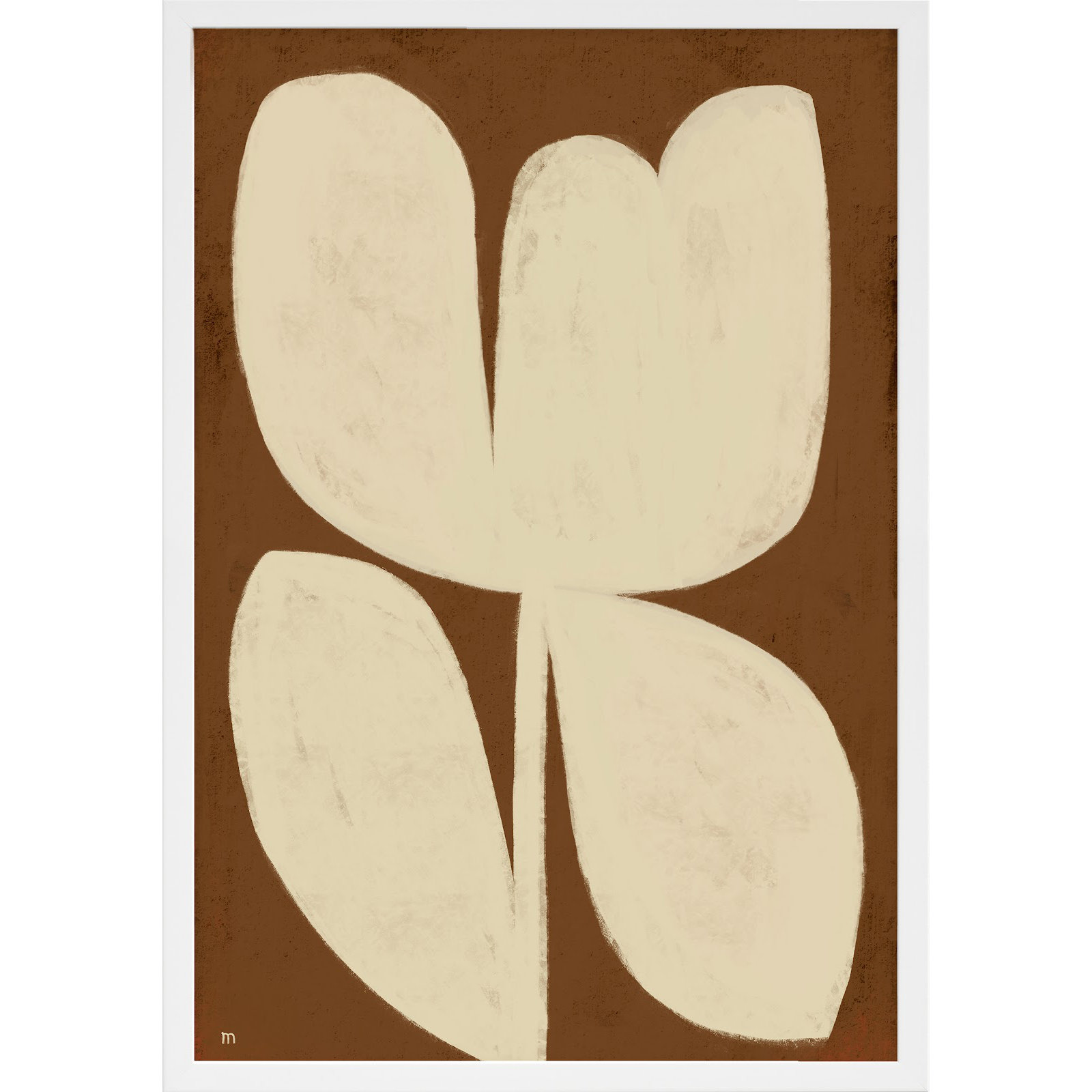 Flower 1 by StudioM, White Framed, 25" H x 17.5" W