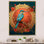 Martin-pêcheur bleu - Illustration rétro - impression