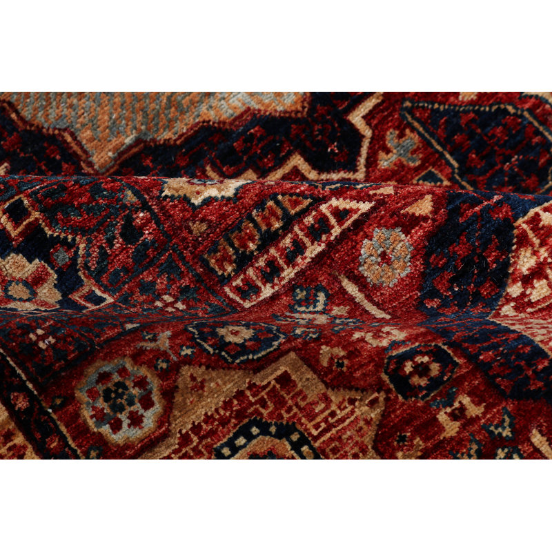 Hand-Knotted Wool RED / IVORY Area Rug