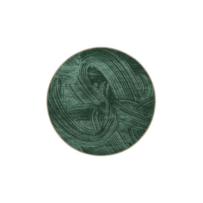 Machine Washable Dreamy Green Striped Decorative Rug