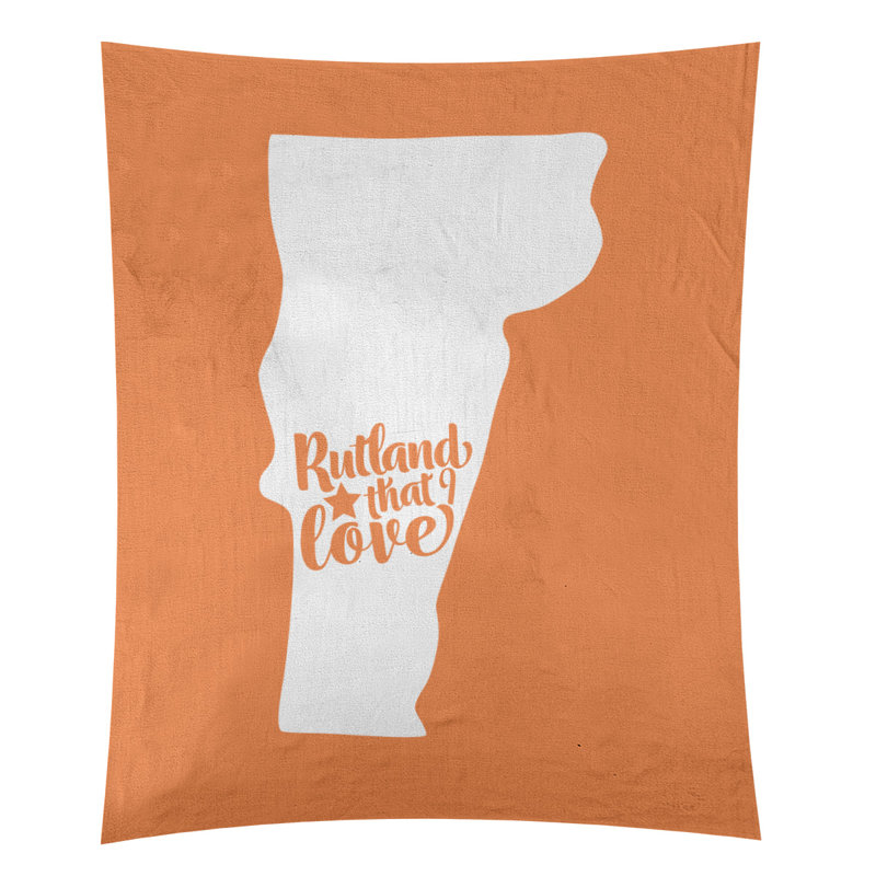 Tapisserie murale «Rutland Vermont Love», H 80 po x l 68 po, Orange