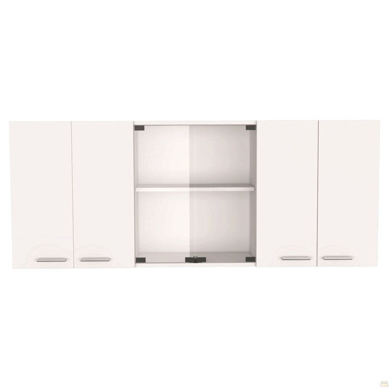 Armoire murale Peoria, quatre tablettes intérieures, Blanc