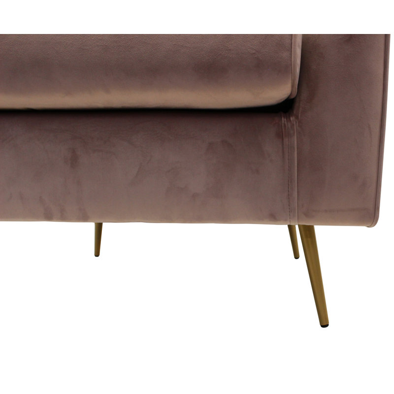 Fauteuil Addi, Velours chantel rose