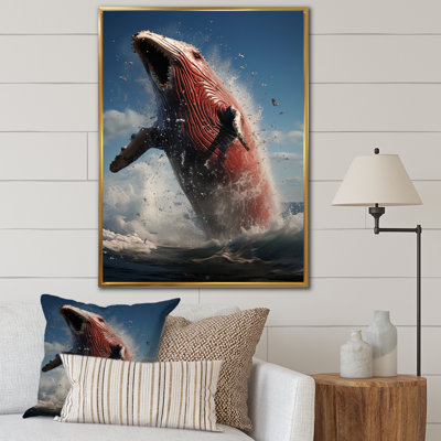 Reproduction d'art sur toile Coastal Whale